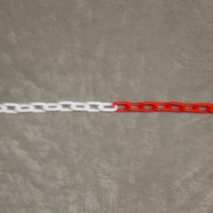 CHAINE EN PVC ROUGE/BLANC par mètre
