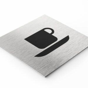 PLAQUETTE OPTIQUE INOX 120X120X1 mm "TASSE"