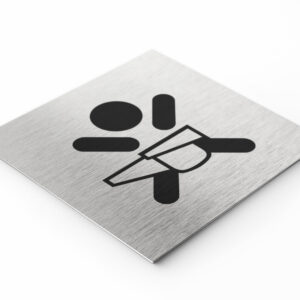 PLAQUETTE OPTIQUE INOX 120X120X1 mm "LANGE"