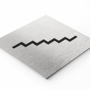 PLAQUETTE OPTIQUE INOX 120X120X1 mm "ESCALIER"