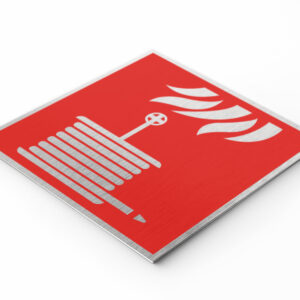 PLAQUETTE OPTIQUE INOX 120X120X1 mm "LANCE INCENDIE"