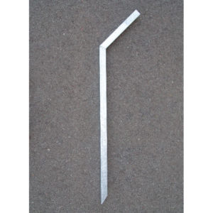 PIQUET GALVA. REPLIE 750X250mmavec 2 trous Ø6,5mm entraxes: 120mm ou 210mm