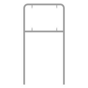 CADRE ACIER GALVA. Ø 48mm, 1000x650mm