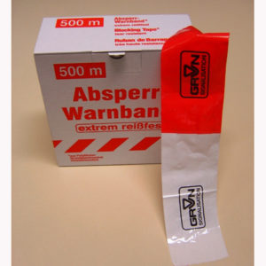 BANDE DE CHANTIER ROUGE/BLANC 500 mètres