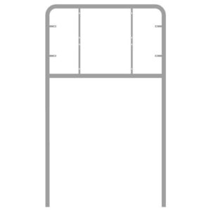 CADRE ACIER GALVA. Ø 48mm, 1250x700mm