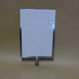 PLAQUE EN PLEXI "SUPPORT INFOS"
Format " A4 " Vertical