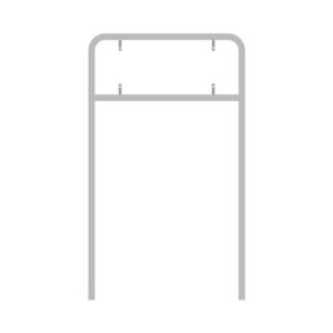 CADRE ACIER GALVA. Ø 48mm, 1000x333mm