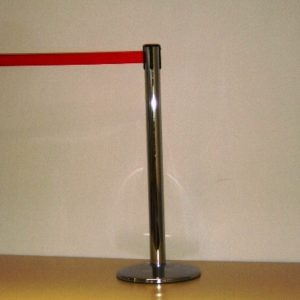 POTEAU BELTRAC CLASSIC CHROME 
SANGLE ROUGE  2 m