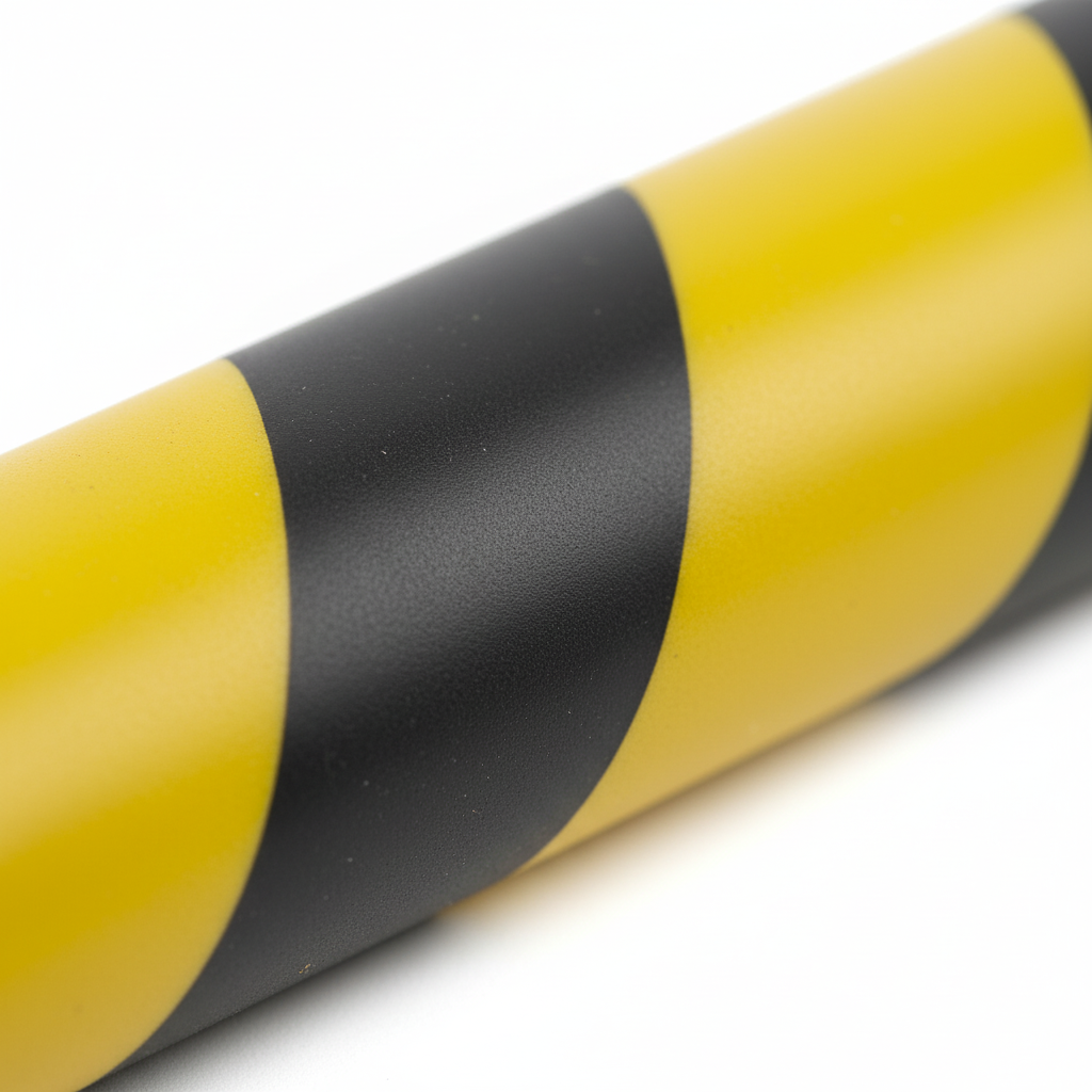 PROFILE CAOUTCHOUC DE PROTECTION JAUNE /NOIR AU ML - Image 2