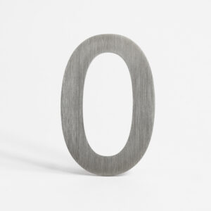 NUMERO EN INOX-RELIEF 115 MMBROSSE  "0"