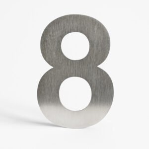 NUMERO EN INOX-RELIEF 115 MMBROSSE "8"