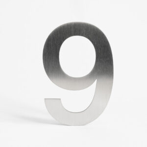NUMERO EN INOX-RELIEF 115 MMBROSSE "9"