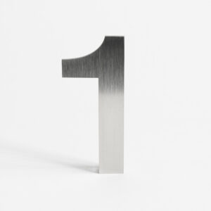 NUMERO EN INOX-RELIEF 115 MMBROSSE "1"
