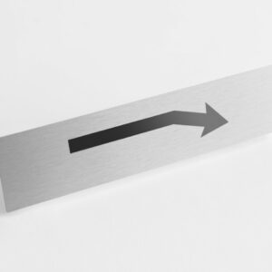 PLAQUETTE OPTIQUE INOX 180x40x1 mm "</ ---"