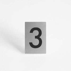 PLAQUETTE OPTIQUE INOX 40x60x1mm "3"