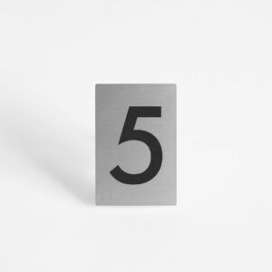 PLAQUETTE OPTIQUE INOX 40x60x1mm "5"