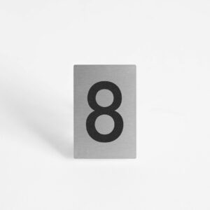 PLAQUETTE OPTIQUE INOX 40x60x1mm "8"