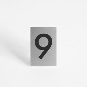 PLAQUETTE OPTIQUE INOX 40x60x1mm "9"