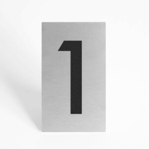 PLAQUETTE OPTIQUE INOX 70x120x1mm "1"