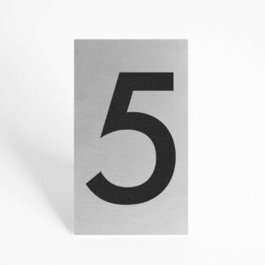 PLAQUETTE OPTIQUE INOX 70x120x1mm "5"