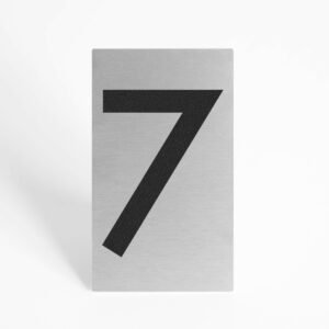 PLAQUETTE OPTIQUE INOX 70x120x1mm "7"