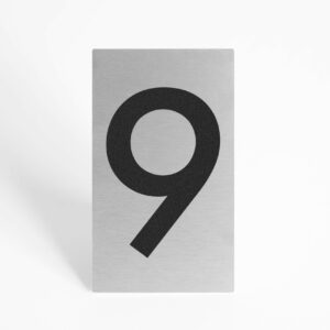 PLAQUETTE OPTIQUE INOX 70x120x1mm "9"