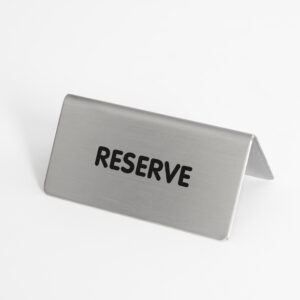 PICTO  INOX   85 x 50 x 36 mm   " RESERVE   "