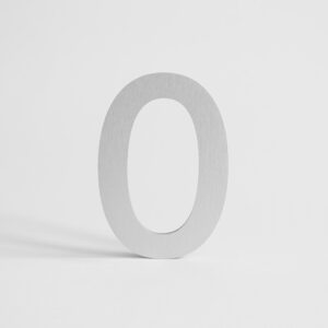 NUMERO EN ALU-RELIEF 110 MMNATURE "0"