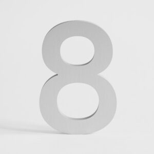 NUMERO EN ALU-RELIEF 110 MMNATURE "8"