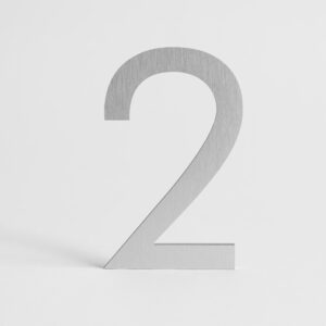 NUMERO EN ALU-RELIEF 110 MMNATURE "2"