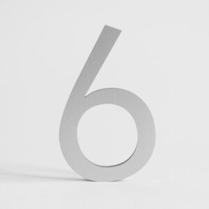 NUMERO EN ALU-RELIEF 110 MMNATURE "6"