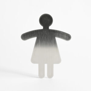 PICTO  INOX  RELIEF h= 120 mm   " DAME "