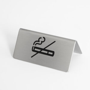 PICTO  INOX   85 x 50 x 36 mm   " NON-FUMEURS  "