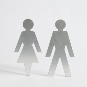 PICTO " WC H/D" ALU-RELIEF 120 MMNATURE