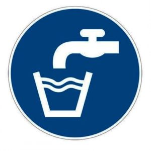 AUTOCOLLANT  ROND  200 mm
"EAU POTABLE"