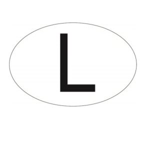 v - AUTOCOLLANT "L"   -   POUR SOUS - PLAQUE IV04014
