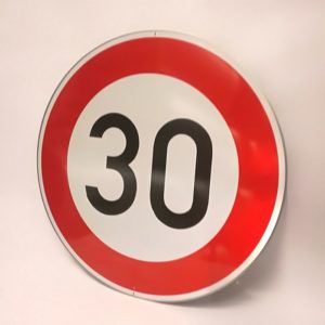 "C,14"  PANNEAU CHANTIER ROND DIAM.  600 mm           30 KMH