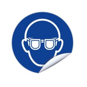 AUTOCOLLANT  ROND  100 mm
"PORT DE LUNETTES"