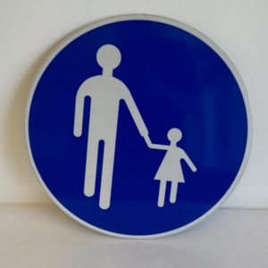 ROND EN ALUMINIUM PLAT : 2 MM,DIAMETRE : 500 mm,"PICTO-PIETONS"