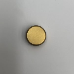 CABOCHONS EN ALUMINIUM DORE15 mm,