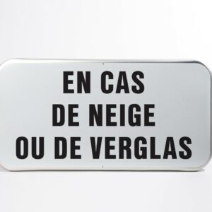 PST29   RECTA. 500x250mm REFL. RANDFORM             "EN CAS D'ENNEIGEMENT.."