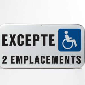 PST40   RECTA. 500x250mm REFL. RANDFORM                PICTO HAND ,  SUR 2 EMPLACEMENTS