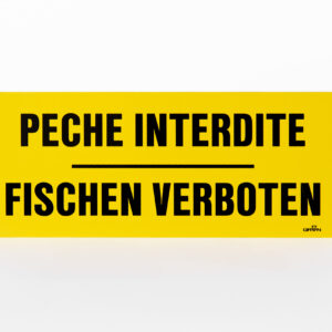 RECTANGLE EN ALUMINIUM PLAT : 2 MM,DIMENSIONS: 500 x 200 MM,"PECHE INTERDITE"