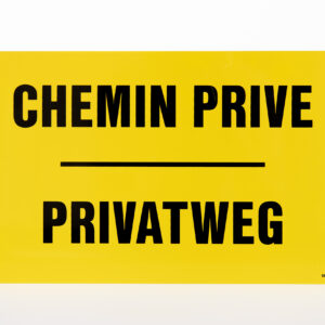 RECTANGLE EN ALUMINIUM PLAT : 2 MM,DIMENSIONS: 410 x 250 MM,"CHEMIN PRIVE / PRIVATWEG"