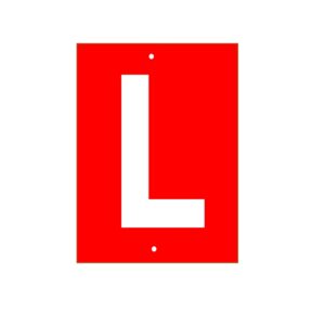 w - CONDUITE ACCOMPAGNEE  "L"  ROUGE/BLANC