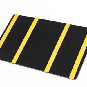 SOUS-PLAQUE DE MONTAGE VOITURE 337 x 201 x 5  - r=10mm ( Forex Noir )